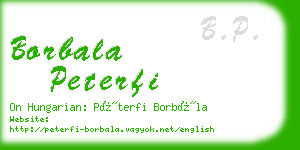 borbala peterfi business card